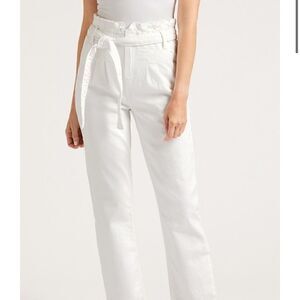 HUDSON | Remi High Rise Paperbag Straight in Color BLACK